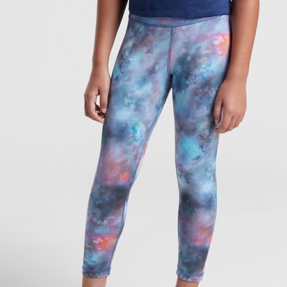Athleta Girl Printed Chit Chat Capri Size Large